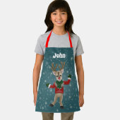 赤い鼻のトナカイの子供たちクリスマス・ルドルフ エプロン (インサイチュ)