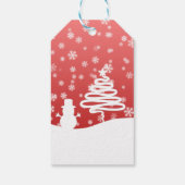赤い鼻のトナカイの白いクリスマスルドルフ ギフトタグ (裏面)