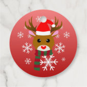 赤い鼻のトナカイの白いクリスマスルドルフ フェイバータグ (裏面)