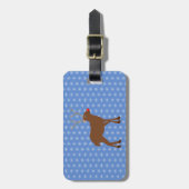 赤い鼻のトナカイカスタム ラゲッジタグ (正面縦)