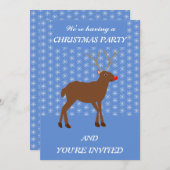 赤い鼻のトナカイカスタム 招待状 (正面/裏面)