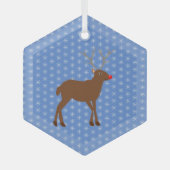 赤い鼻のトナカイ ガラスオーナメント (正面)
