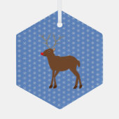 赤い鼻のトナカイ ガラスオーナメント (裏面)