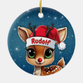 赤い鼻のトナカイ🦌 🎄 セラミックオーナメント (裏面)