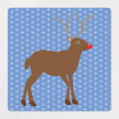 赤い鼻のトナカイ ラベル (デザイン2)