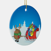 赤い鼻のハリネズミ セラミックオーナメント (右)