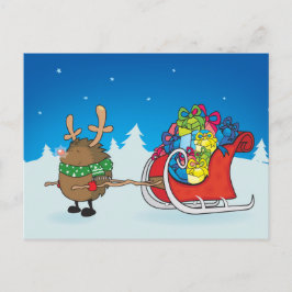 赤い鼻のハリネズミ ポストカード