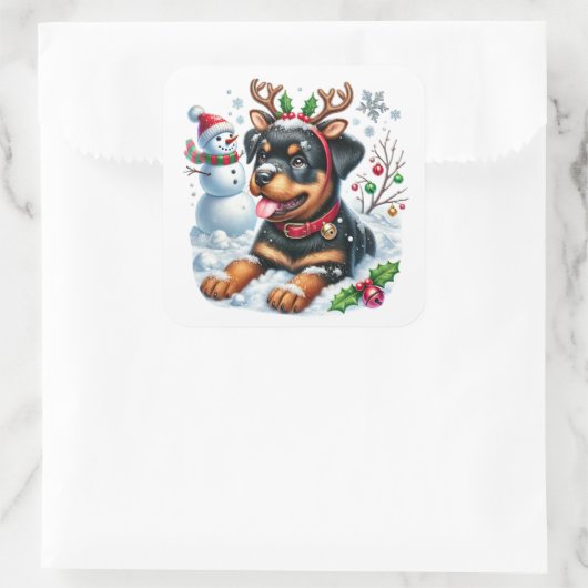 赤い鼻のロッティを引っ張れ! スクエアシール (バッグ)