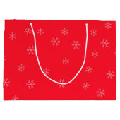 赤い鼻の付いた小妖精や小人おもしろいクリスマス ラージペーパーバッグ (裏面)