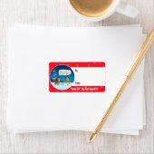 赤い鼻の小妖精や小人のギフトラカスタムベルの失礼 ラベル (インサイチュ)