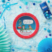 赤い鼻の小妖精や小人漫画 ペーパープレート (パーティー)