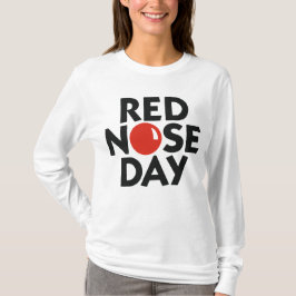 "赤い鼻の日"女性のTシャツ Tシャツ