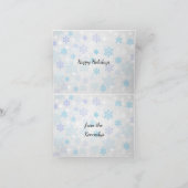 赤い鼻の鹿が雪の森にいる シーズンカード (内部)