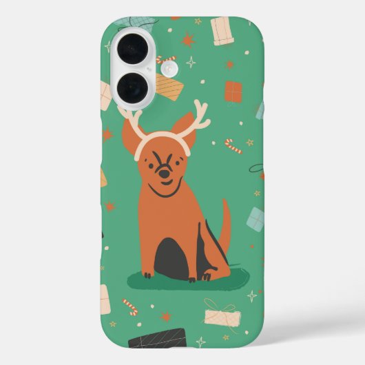 赤い鼻のPup iPhone 16ケース Case-Mate iPhoneケース (裏面)
