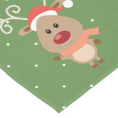 赤い鼻をしたトナカイの漫画「かわいいルドルフ」 ショートテーブルランナー (コーナー)