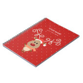 赤い鼻をしたトナカイの漫画「かわいいルドルフ」 ノートブック (左側)