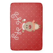 赤い鼻をしたトナカイの漫画「かわいいルドルフ」 バスマット (正面縦)