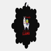 赤い鼻を持つラマのルドルフ オーナメントカード (右)