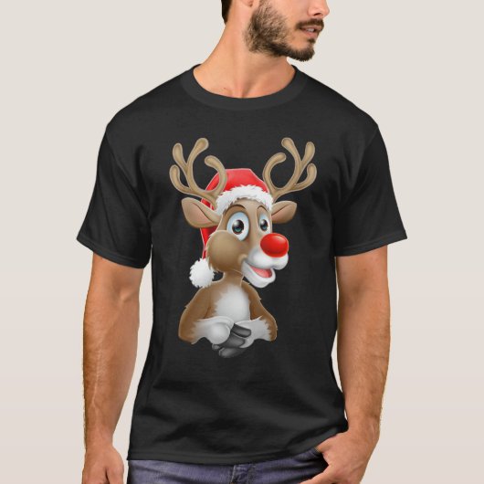 赤い鼻トナカイをルドルフ Tシャツ (正面)