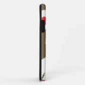 赤い鼻、口、耳を持つ白いクマ(サンタ) Case-Mate iPhoneケース (裏面/右)