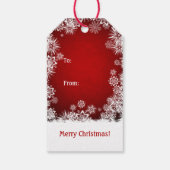 赤い鼻、雪の結晶クリスマス ギフトタグ (裏面)