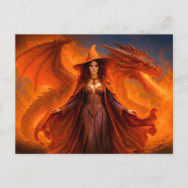 赤い龍と燃え盛る火の魔女 シーズンポストカード