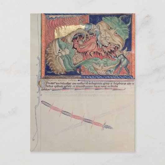 赤い龍を飲み込む地獄の顎 ポストカード (正面)