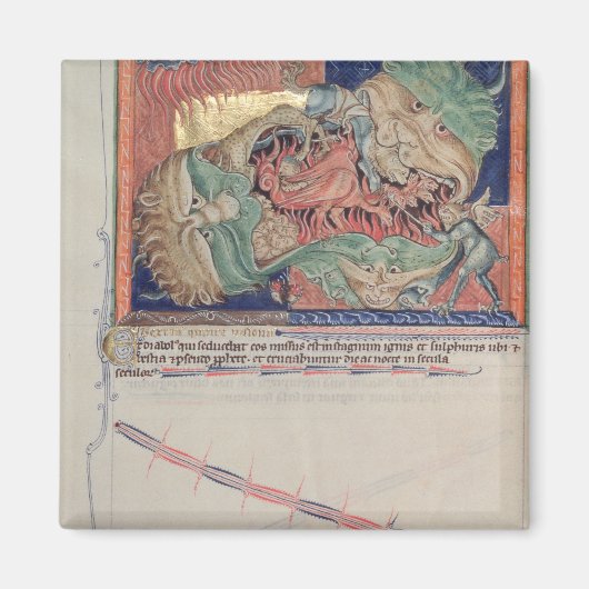 赤い龍を飲み込む地獄の顎 マグネット (正面)