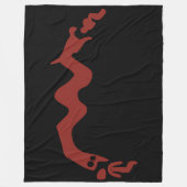 赤い龍 フリースブランケット (正面)