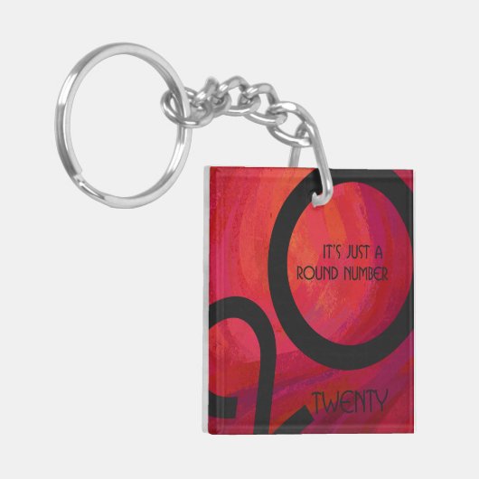 赤い10年の誕生日 キーホルダー (正面左)