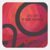 赤い10年の誕生日 スクエアシール (正面)