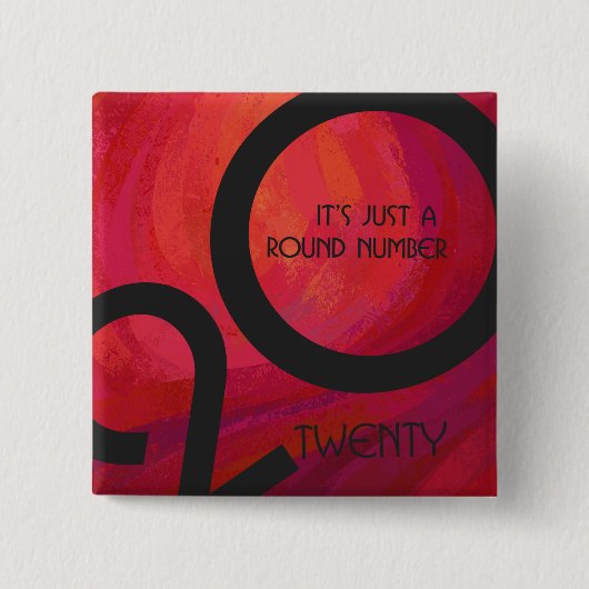 赤い10年の誕生日 缶バッジ (正面)