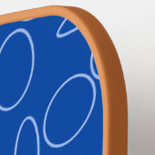 赤い2つの飛行機の青い円のループ ピックルボールラケット (左詳細)