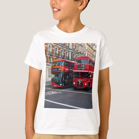赤い2階建てバス Tシャツ (正面)