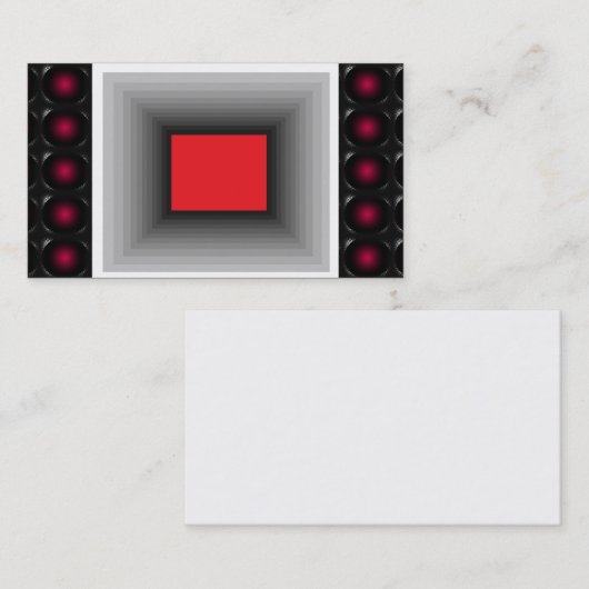 赤い3D錯覚の珍しい名刺1 名刺 (正面/裏面)