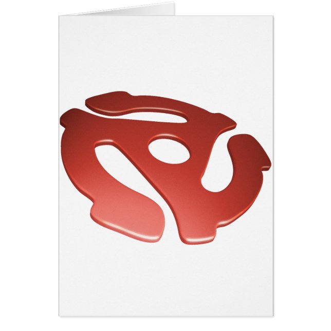 赤い3D 45 RPMのアダプター (正面)