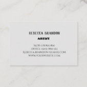 赤い（ばちゃばちゃ）跳ねるの抽象芸術のペンキのスプレーの名刺 名刺 (裏面)