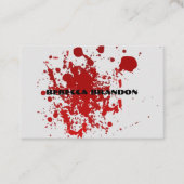 赤い（ばちゃばちゃ）跳ねるの抽象芸術のペンキのスプレーの名刺 名刺 (正面)