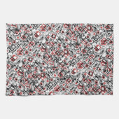 赤い キッチンタオル (横)