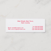 赤い スキニー名刺 (裏面)