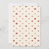 赤い チェリーオントップ 女の子 ベビーシャワー 招待状 (裏面)