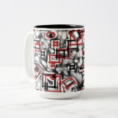 赤い ツートーンマグカップ (正面左)