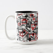 赤い ツートーンマグカップ (左)