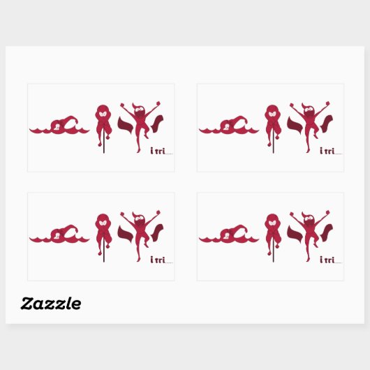 赤い「トリ漫画」のロゴが付いた製品の様々 長方形シール (シート)