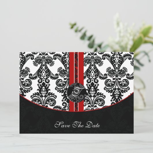 赤い「保存日」発表 招待状 (スタンド正面)