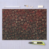 赤い《写真》ぼけ味と金箔のクリスマスシェイプ 薄葉紙 (クラフト)