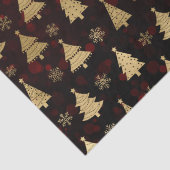 赤い《写真》ぼけ味と金箔クリスマスツリー 薄葉紙 (詳細)