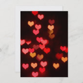 赤い《写真》ぼけ味バレンタインハート シーズンカード (正面/裏面)