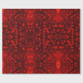 赤い《写真》ぼけ味モダンのクリスマスライト抽象芸術パターン ラッピングペーパー (フラット)