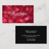 赤い《写真》ぼけ味 名刺 (正面/裏面)